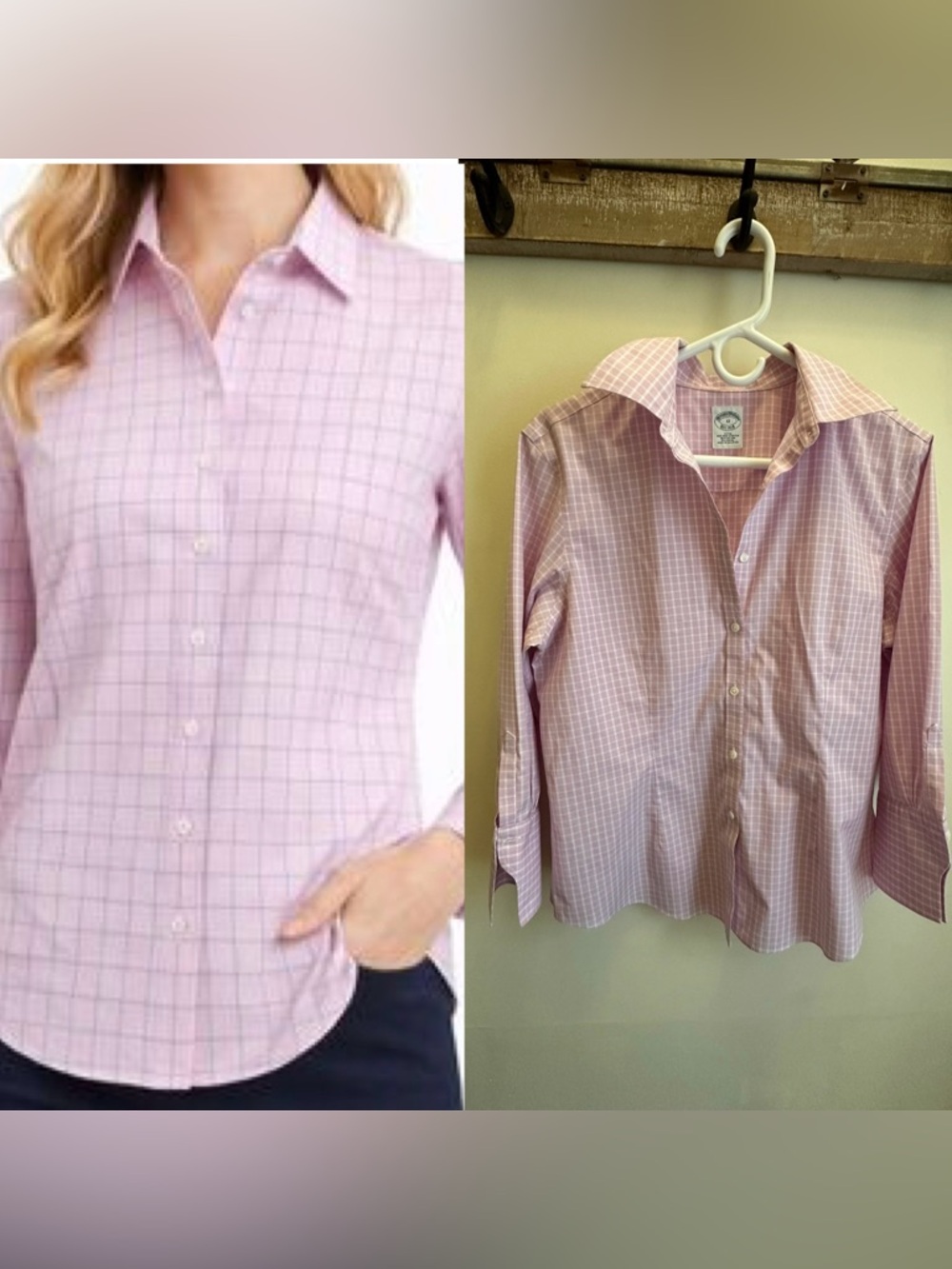 Brooks Brother Fitted Stretch Cotton Non-Iron Oxford Women’s size 12
